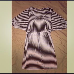 White & Blue midi dress